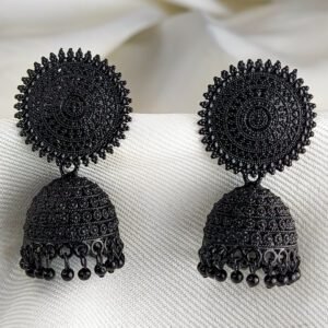 Black Jhumka Earrings For Women Latest Design