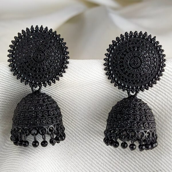 Black Jhumka Earrings For Women Latest Design