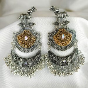 Antique Dual-tone Oxidized Earrings