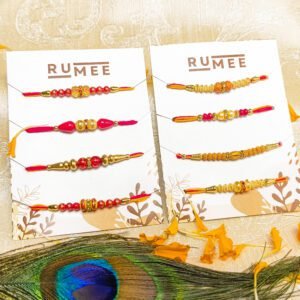 Designer Rakhi Set of 8 For Brothers Assorted Rakhi Set (Rakhi Set of 8)